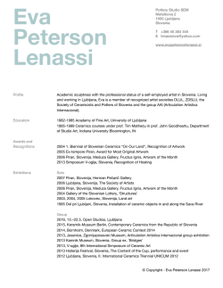 Eva`s CV  - Eva Peterson Lenassi