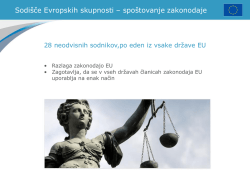 Sodišče Evropskih skupnosti – spoštovanje zakonodaje 28