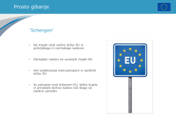 Prosto gibanje `Schengen` Na mejah med večino držav EU ni
