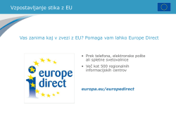 Vzpostavljanje stika z EU Prek telefona, elektronske pošte ali