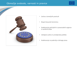 Območje svobode, varnosti in pravice Listina o temeljnih pravicah