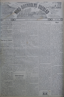 Nord-Bornholms Ugeblad nr. 175 fra den 3/2 1917 - Allinge