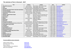 The selection of fairs in Denmark