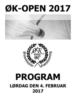 Program ØK-open - Ørslevkloster IF