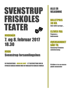 Teater indbydelse - Svenstrup Friskole