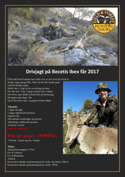 Drivjagt på Becetis Ibex får 2017