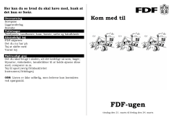 FDF-ugen - Skovhytterne