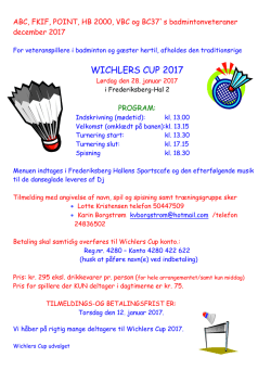 wichlers cup 2017