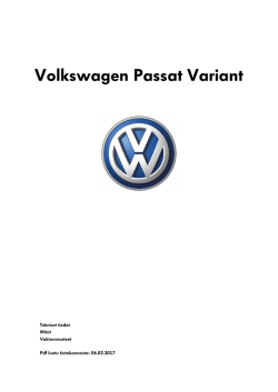Volkswagen Passat Variant tekniset tiedot, mitat ja varusteet