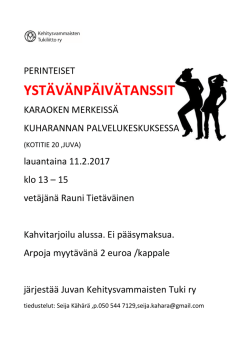 ystävänpäivätanssit - Juvan kehitysvammaisten tuki ry