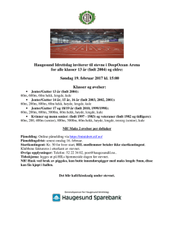 Søndag 19. februar - Haugesund Idrettslag