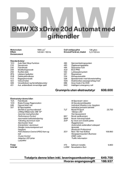 BMW X3 xDrive 20d Automat med girhendler
