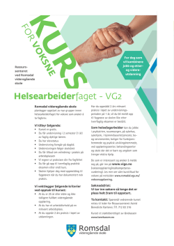 VG2 Helsefag - Romsdal VGS
