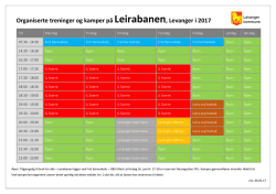 Organiserte treninger og kamper på Leirabanen, Levanger i 2017