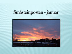 Småsteinposten - januar