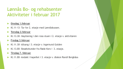 Lønnås Bo- og rehabsenter Aktiviteter i februar 2017