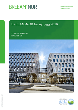 Teknisk manual, norsk versjon - Norwegian Green Building Council