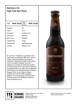 Northern CO High Tide Rye Stout