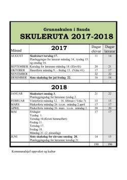 Skuleruta 2017-2018