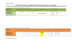 MEVU Semesterplan studieåret 2017