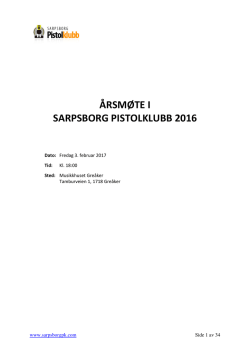 Årsmøtepapirer 2017 - Sarpsborg Pistolklubb