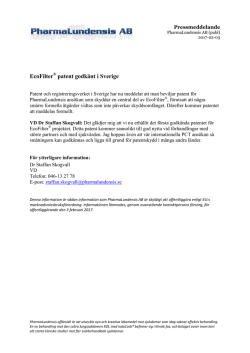 PharmaLundensis - pressmeddelande
