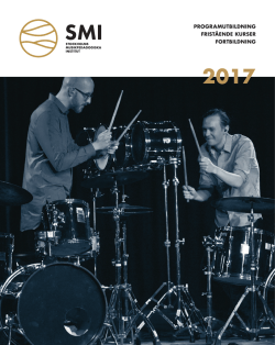 Katalog 2017 - Stockholms musikpedagogiska institut