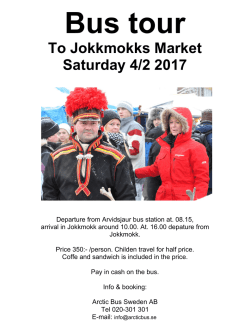 To Jokkmokks Market Saturday 4/2 2017