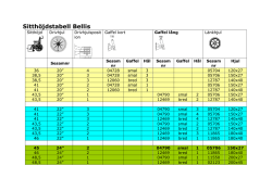 Sitthöjdstabell Bellis