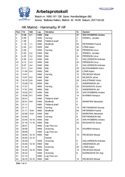 Arbetsprotokoll Arbetsprotokoll
