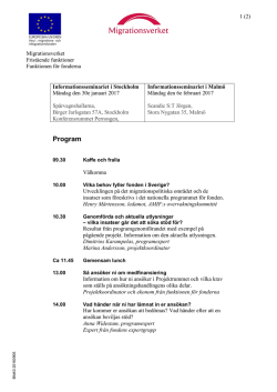 Program för informationsmöten