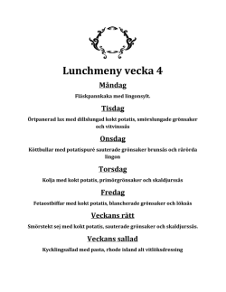 Lunch meny v.4 - Välkommen Till Jörlanda värdshus!
