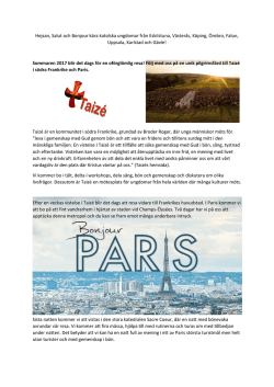Info resan till Frankrike - S:t Lars katolska församling