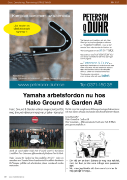 Yamaha arbetsfordon nu hos Hako Ground