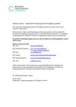 Nationellt vårdprogram för Hodgkins lymfom