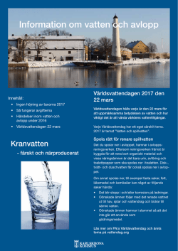 Information om vatten och avlopp