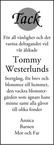 Tommy Westerlunds