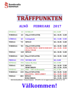Alnö programblad Februari 2017