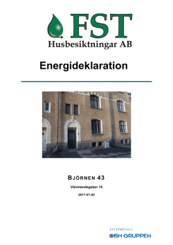 Energideklaration Värmlandsgatan 15