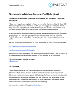 Finsk marknadsledare lanserar FastOuts tjänst
