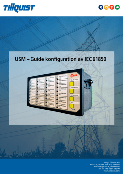 USM – Guide konfiguration av IEC 61850