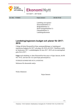 EkonomiNytt - Sveriges Kommuner och Landsting