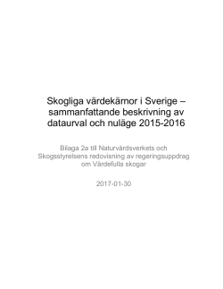 Skogliga värdekärnor i Sverige