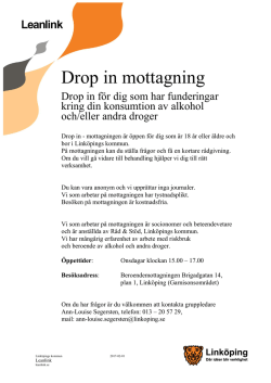 Drop in mottagning - Linköpings kommun
