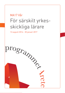 programmet - Pedagog Stockholm