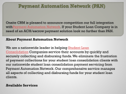 Payment Automation Network (PAN)