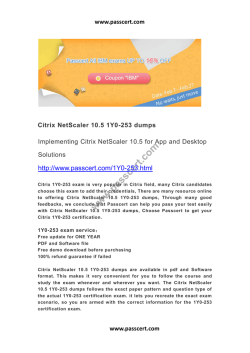 Citrix NetScaler 10.5 1Y0-253 dumps