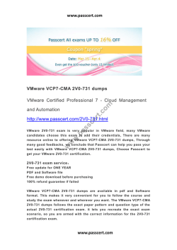 VMware VCP7-CMA 2V0-731 dumps