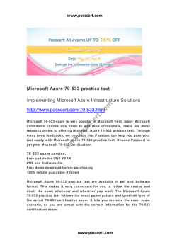 Microsoft Azure 70-533 practice test