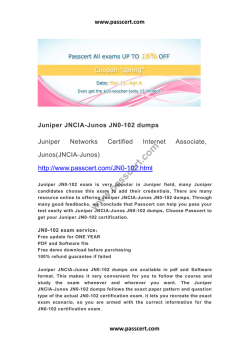 Juniper JNCIA-Junos JN0-102 dumps